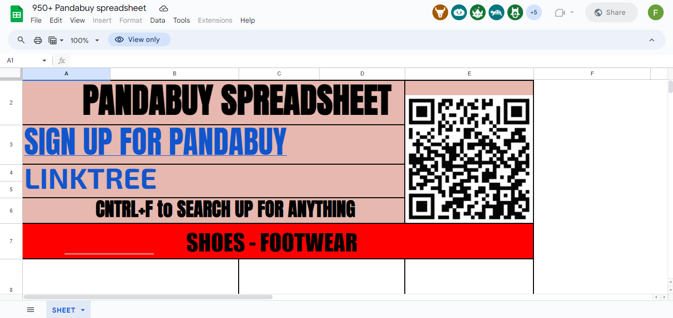 Jackets - W2C  Pandabuy Spreadsheets